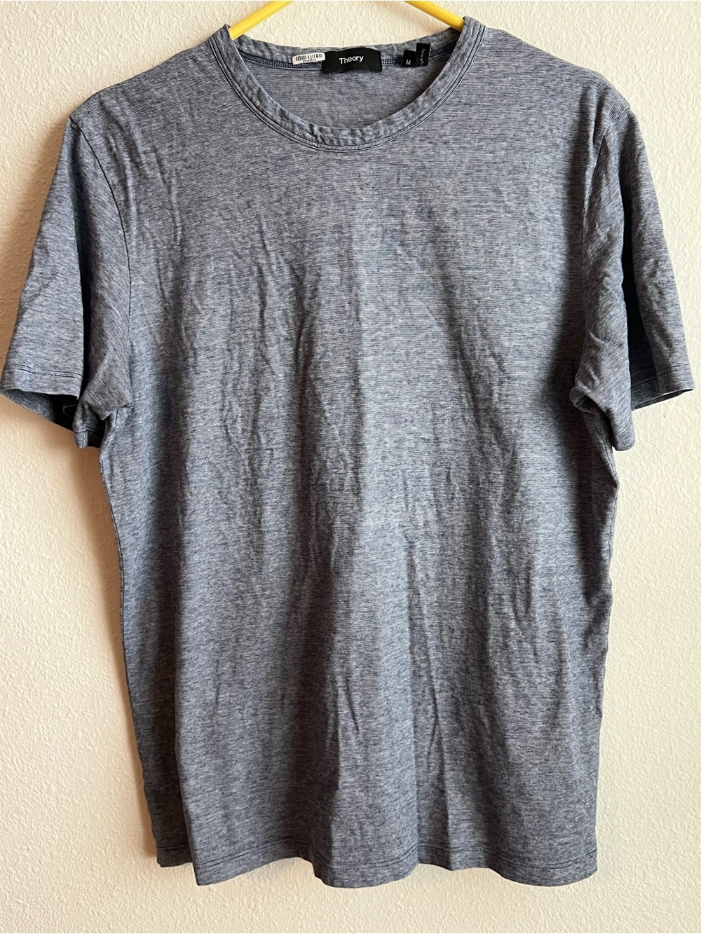 Theory Unisex Heathered Blue/Gray Short-Sleeve Crew Neck Tee